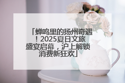 蝉鸣里的扬州奇遇！2025夏日文旅盛宴启幕，沪上解锁消费新狂欢